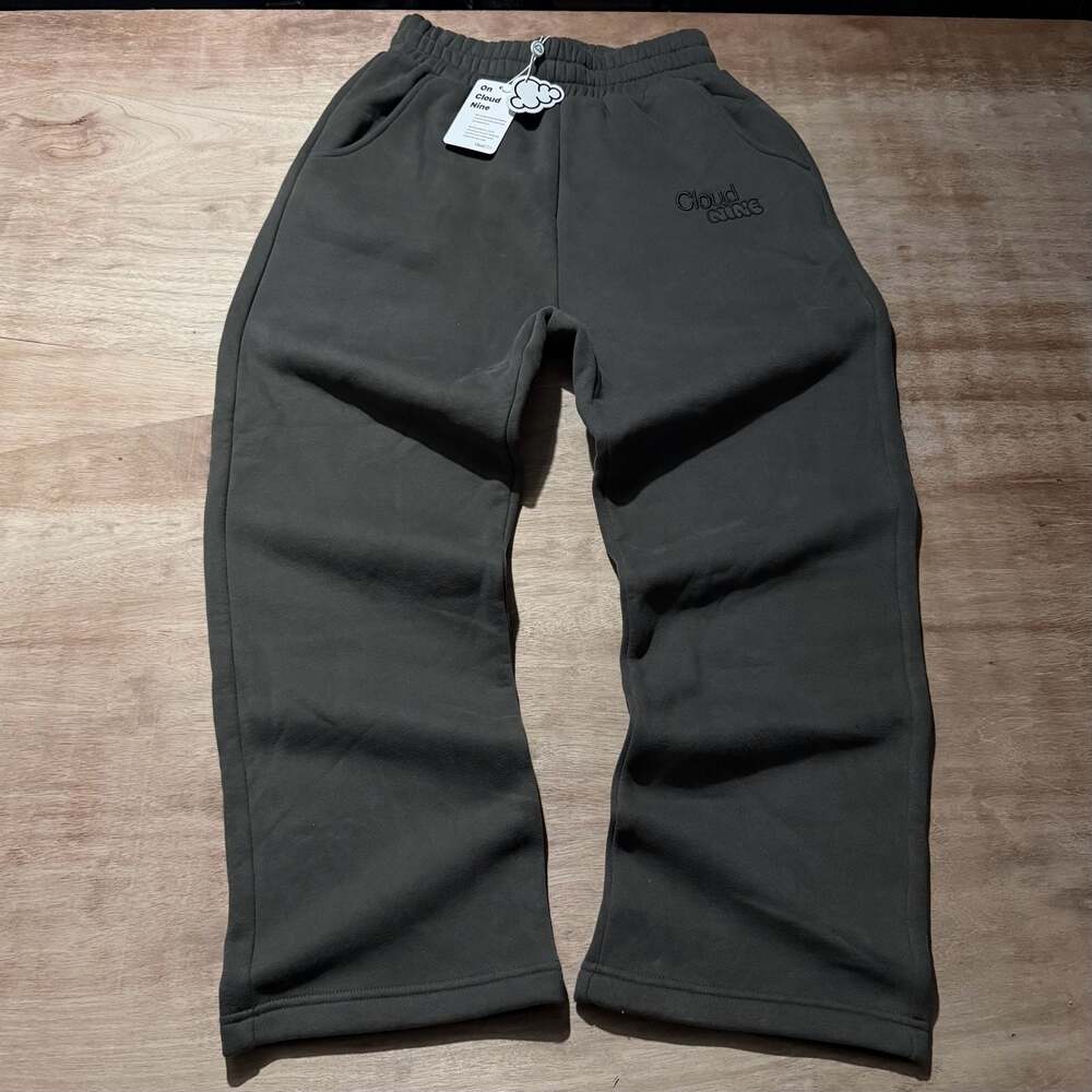 On Cloud Nine Grounding Sweatpants Dark Charcoal Grey Embroidered Size S New Tag